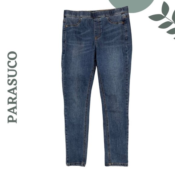 Parasuco Mid-Rise Pull-On Skinny Jeans in Classic Blue Elastic Waist Size 29 - Picture 1 of 6